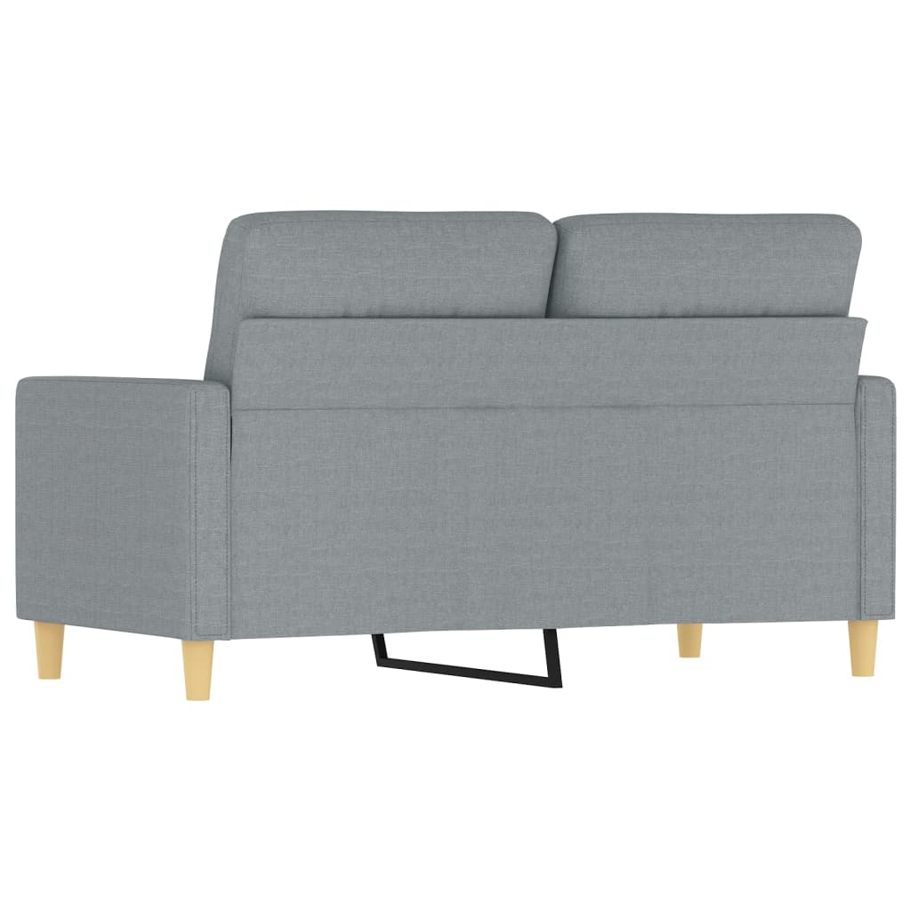 Canapé 2 places tissu gris clair 120 cm