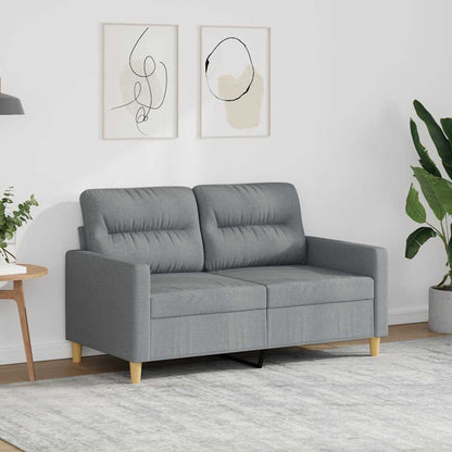 2-Sitzer-Sofa Hellgrau 120 cm Stoff
