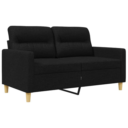 2-Sitzer-Sofa Schwarz 120 cm Stoff