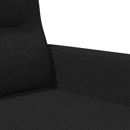 2-Sitzer-Sofa Schwarz 120 cm Stoff