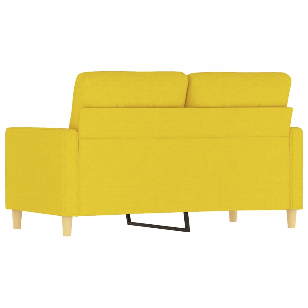 Canapé 2 places tissu jaune clair 120 cm