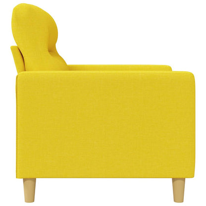 2-Sitzer-Sofa Hellgelb 120 cm Stoff