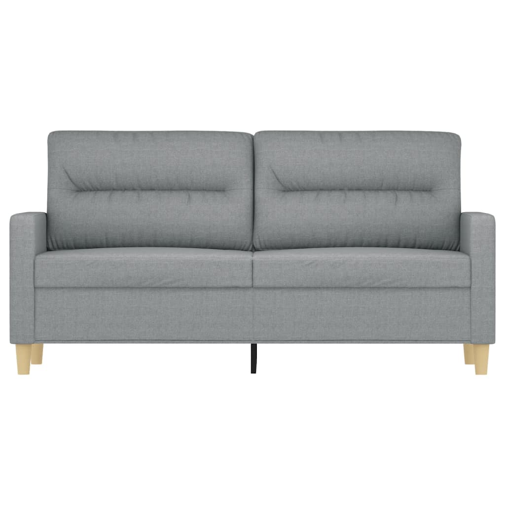 Canapé 2 places tissu gris clair 140 cm