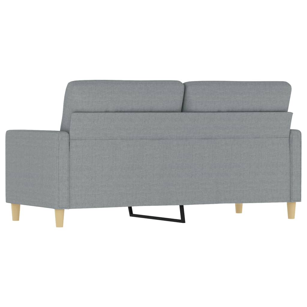 Canapé 2 places tissu gris clair 140 cm
