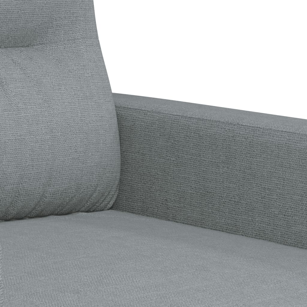 Canapé 2 places tissu gris clair 140 cm