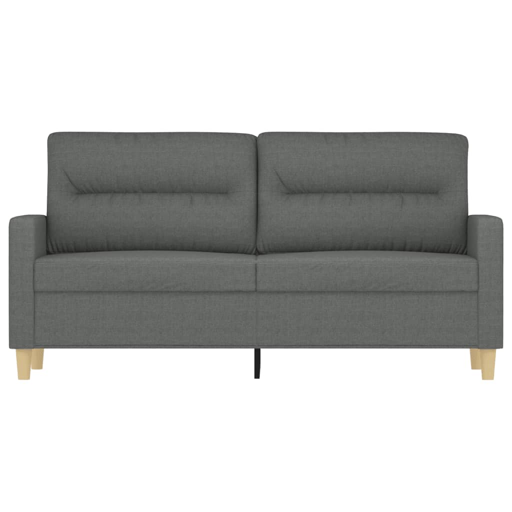 2-Sitzer-Sofa Dunkelgrau 140 cm Stoff