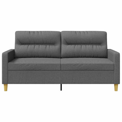 2-Sitzer-Sofa Dunkelgrau 140 cm Stoff