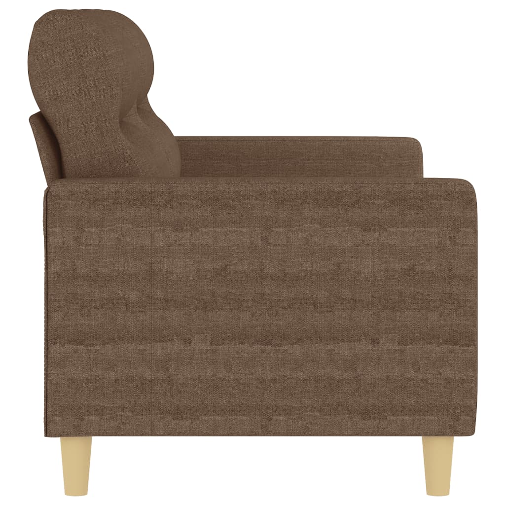 2-Sitzer-Sofa Braun 140 cm Stoff