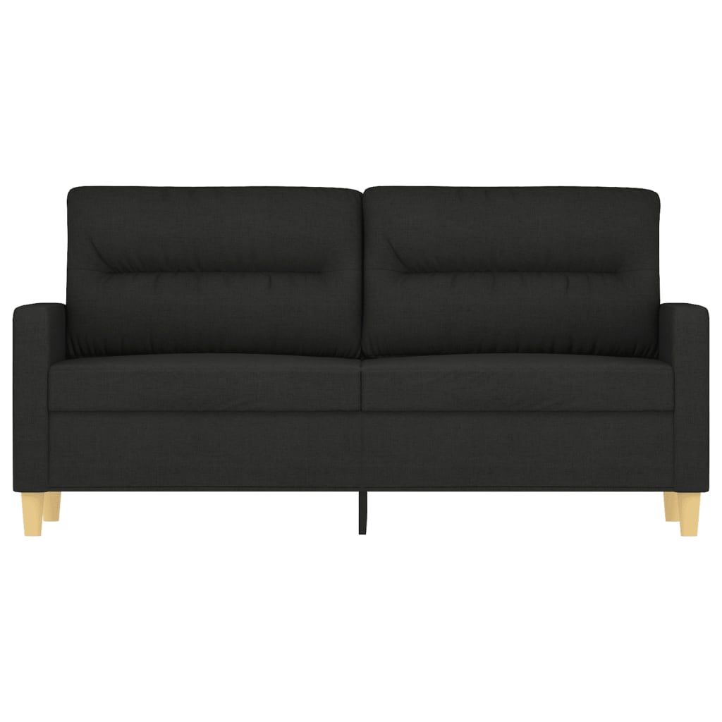 Canapé 2 places tissu noir 140 cm