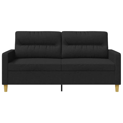 2-Sitzer-Sofa Schwarz 140 cm Stoff