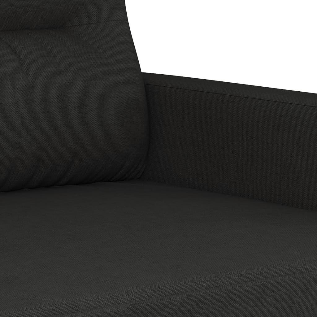 Canapé 2 places tissu noir 140 cm