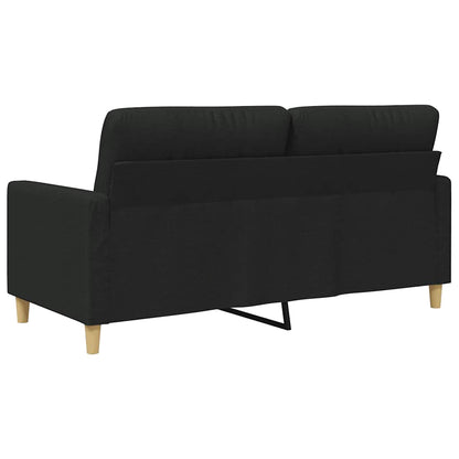 2-Sitzer-Sofa Schwarz 140 cm Stoff