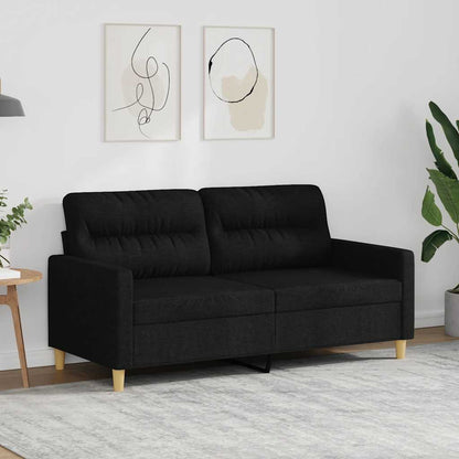 2-Sitzer-Sofa Schwarz 140 cm Stoff