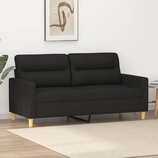 Canapé 2 places tissu noir 140 cm