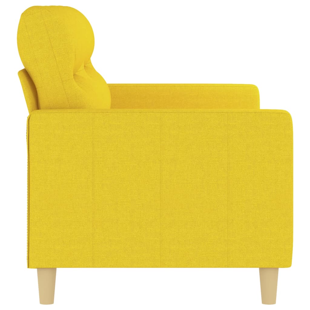 Canapé 2 places tissu jaune clair 140 cm