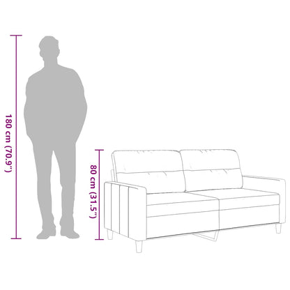 2-Sitzer-Sofa Taupe 140 cm Stoff
