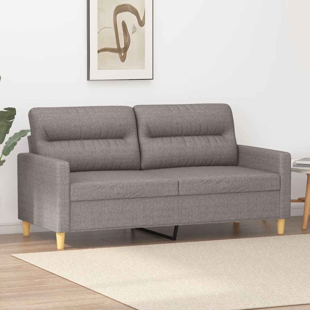 2-Sitzer-Sofa Taupe 140 cm Stoff