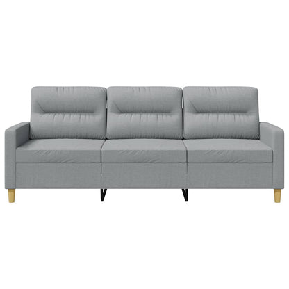 3-Sitzer-Sofa Hellgrau 180 cm Stoff