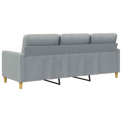 3-Sitzer-Sofa Hellgrau 180 cm Stoff