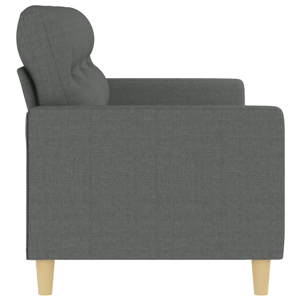 Canapé 3 places tissu gris foncé 180 cm