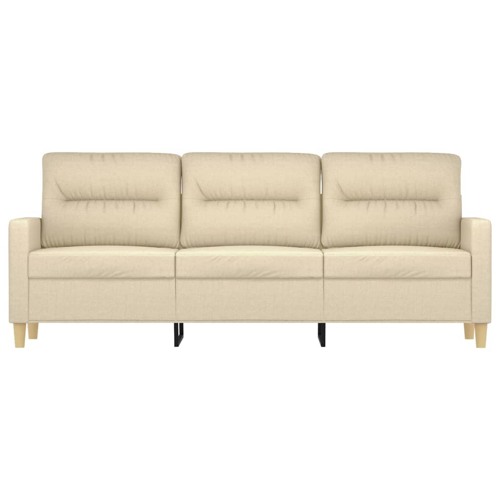 3-Sitzer-Sofa Creme 180 cm Stoff