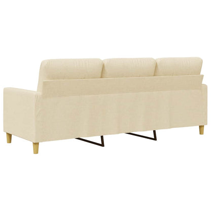 3-Sitzer-Sofa Creme 180 cm Stoff