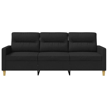 3-Sitzer-Sofa Schwarz 180 cm Stoff