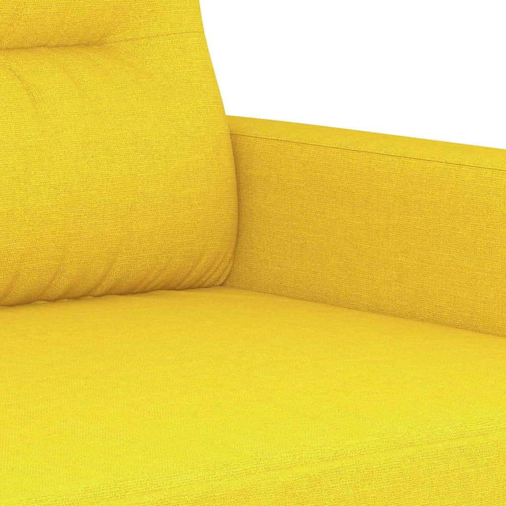 Canapé 3 places tissu jaune clair 180 cm