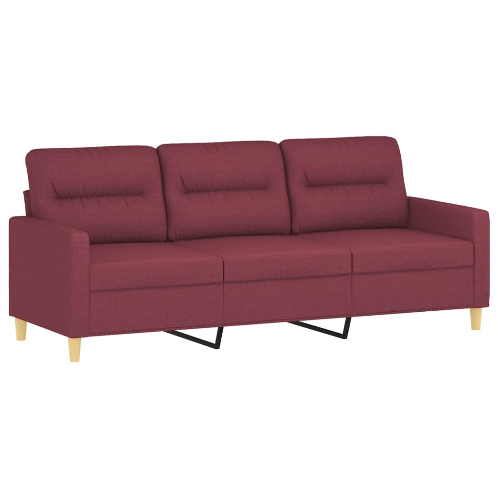 3-Sitzer-Sofa Weinrot 180 cm Stoff