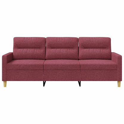 3-Sitzer-Sofa Weinrot 180 cm Stoff