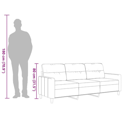 3-Sitzer-Sofa Taupe 180 cm Stoff