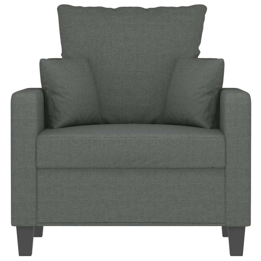 Fauteuil gris foncé 60 cm tissu