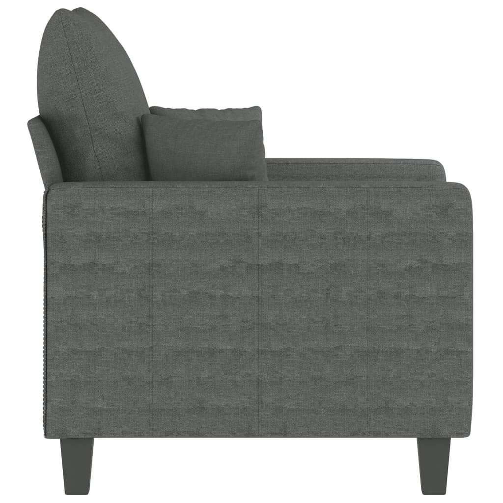 Fauteuil gris foncé 60 cm tissu