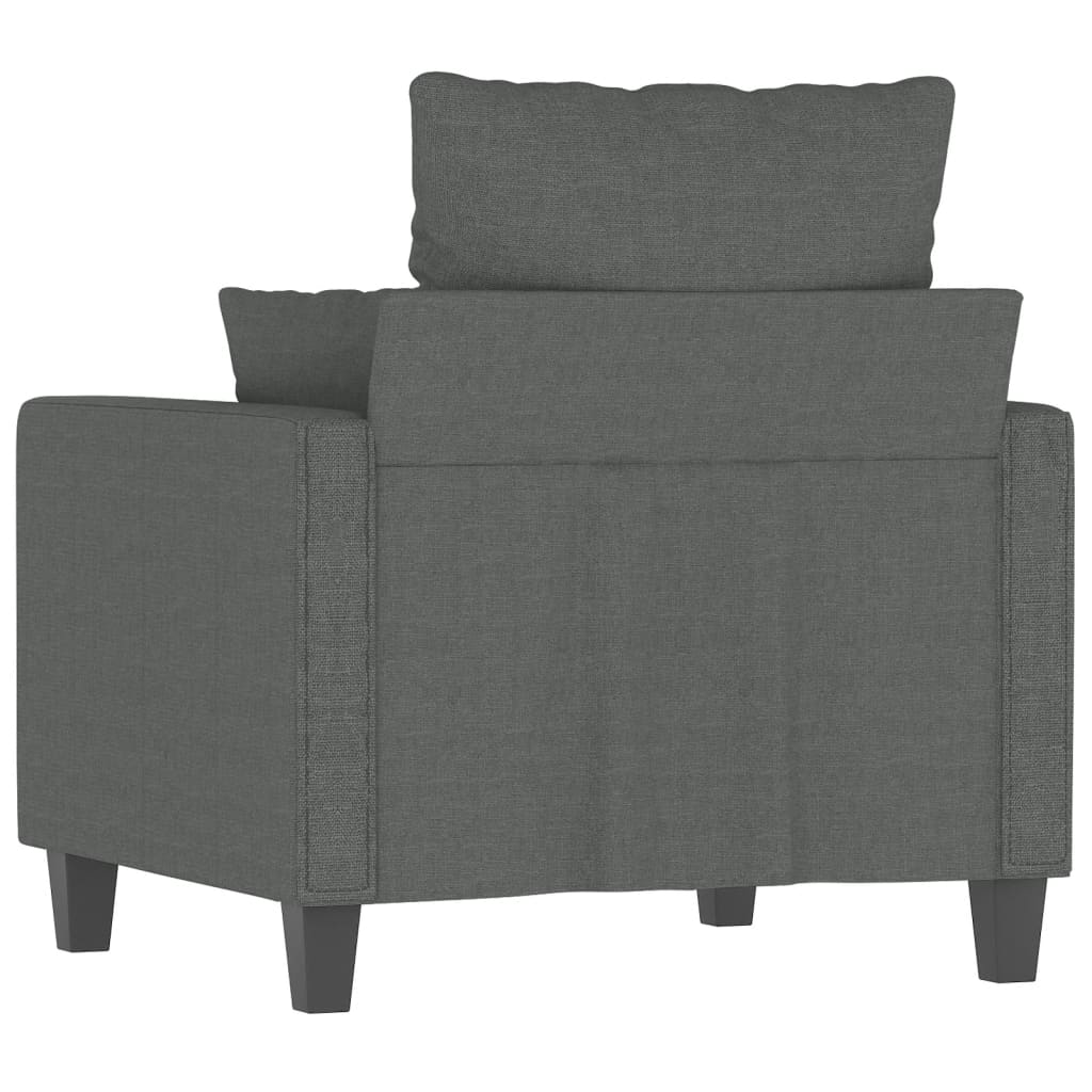 Fauteuil gris foncé 60 cm tissu