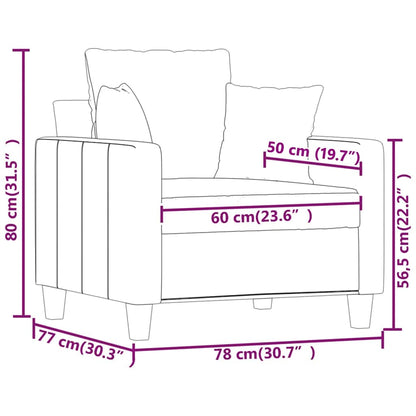 Sessel Schwarz 60 cm Stoff