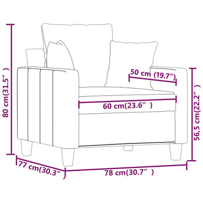 Sessel Hellgelb 60 cm Stoff