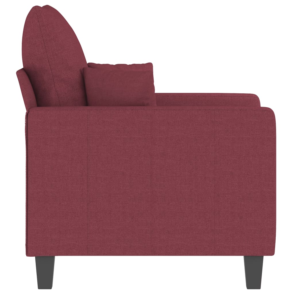 Fauteuil rouge vin 60 cm tissu