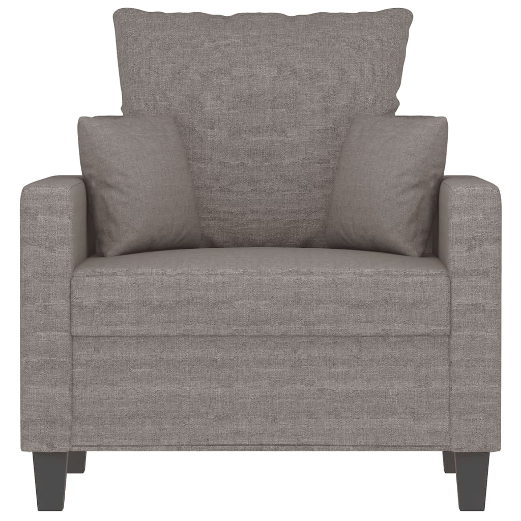 Fauteuil taupe 60 cm tissu