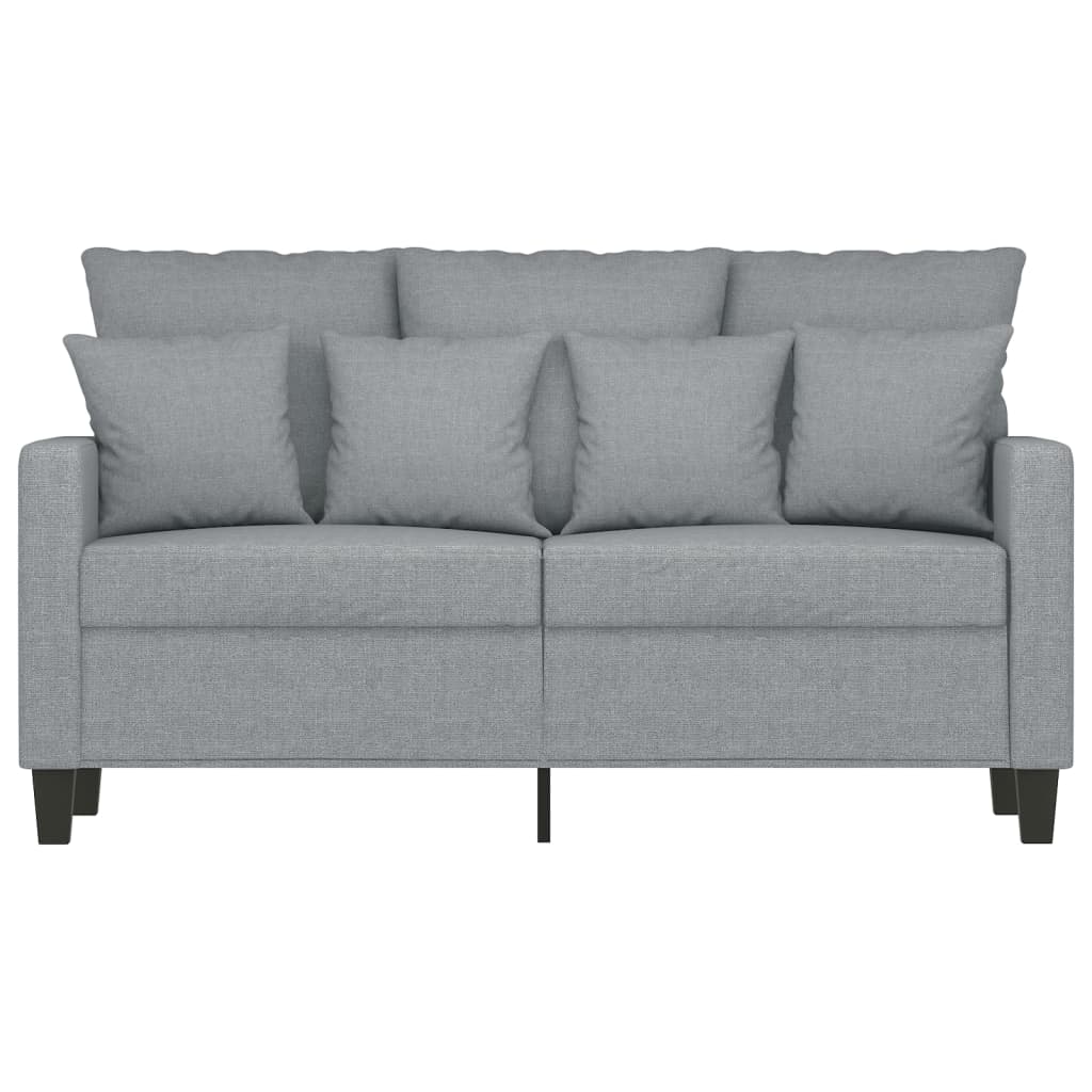 2-Sitzer-Sofa Hellgrau 120 cm Stoff