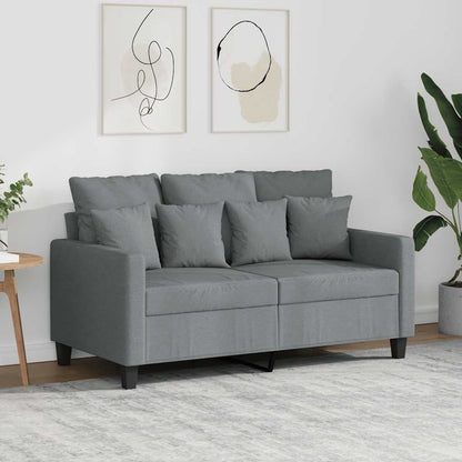 2-Sitzer-Sofa Hellgrau 120 cm Stoff