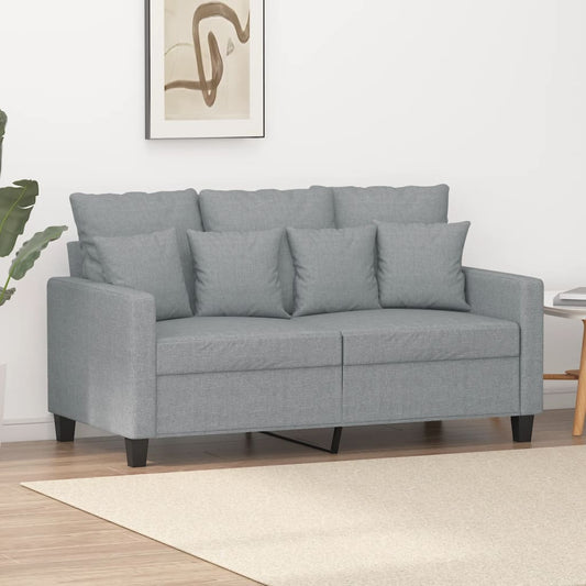 2-Sitzer-Sofa Hellgrau 120 cm Stoff