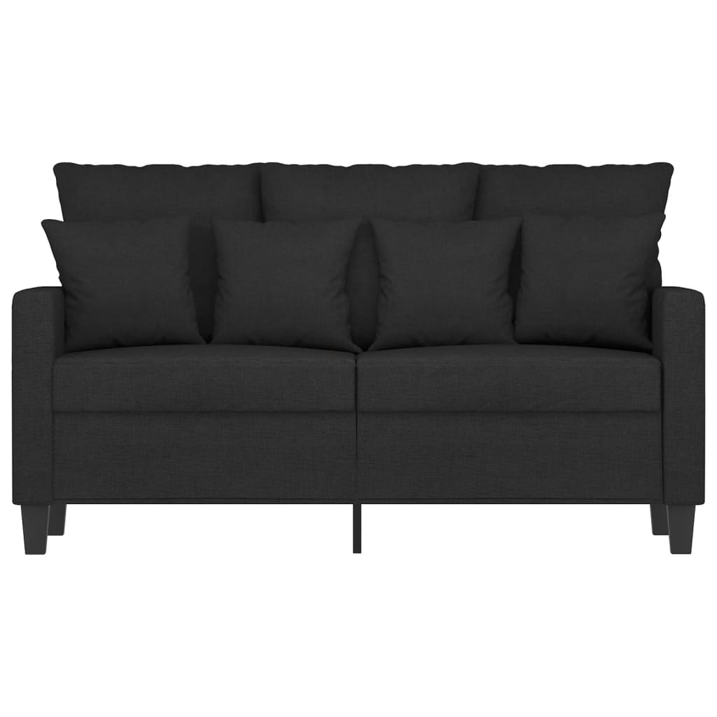 2-Sitzer-Sofa Schwarz 120 cm Stoff