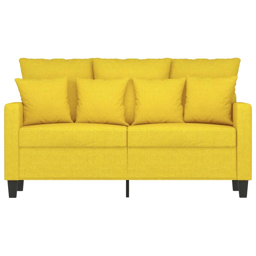 2-Sitzer-Sofa Hellgelb 120 cm Stoff