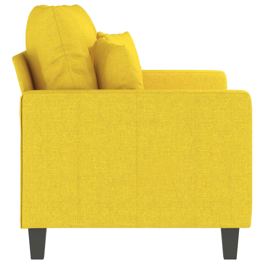 Canapé 2 places tissu jaune clair 120 cm