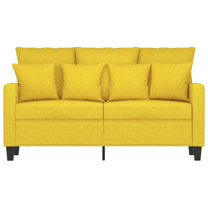 2-Sitzer-Sofa Hellgelb 120 cm Stoff