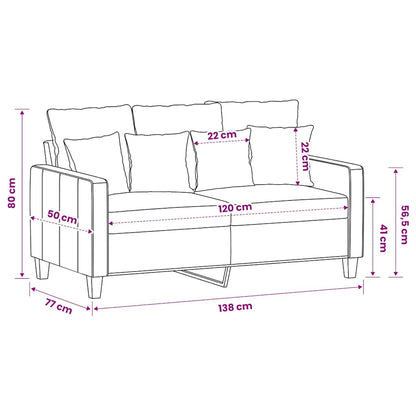 2-Sitzer-Sofa Hellgelb 120 cm Stoff