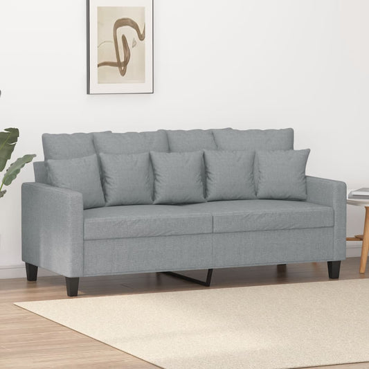 2-Sitzer-Sofa Hellgrau 140 cm Stoff