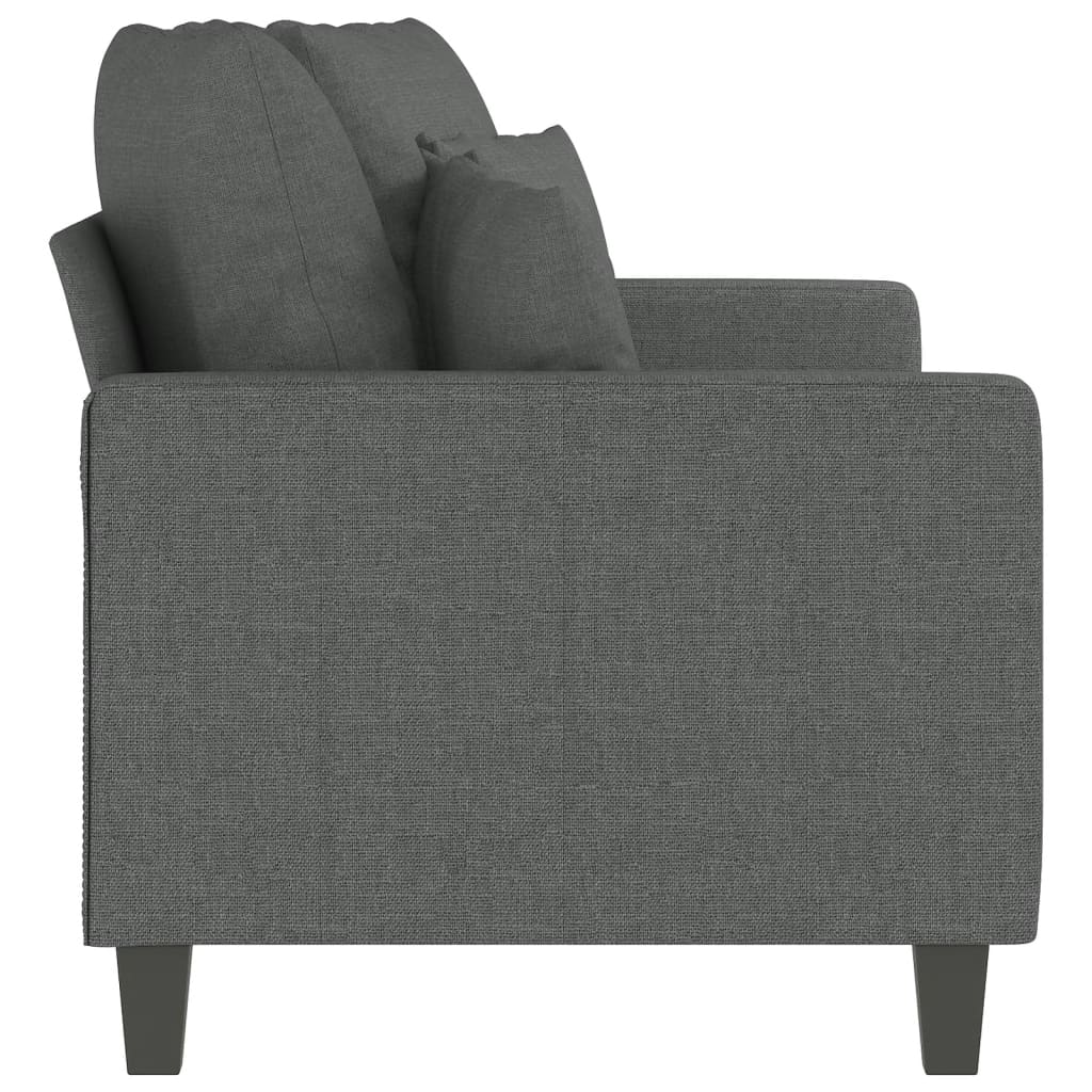 2-Sitzer-Sofa Dunkelgrau 140 cm Stoff