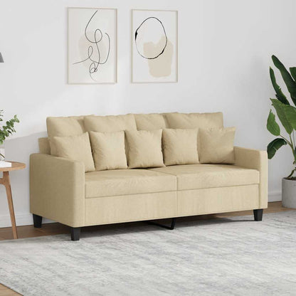 2-Sitzer-Sofa Creme 140 cm Stoff