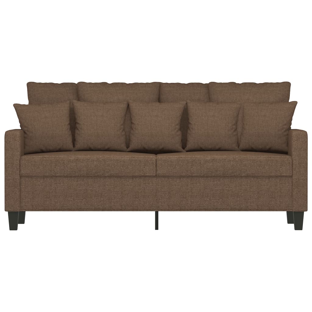 2-Sitzer-Sofa Braun 140 cm Stoff